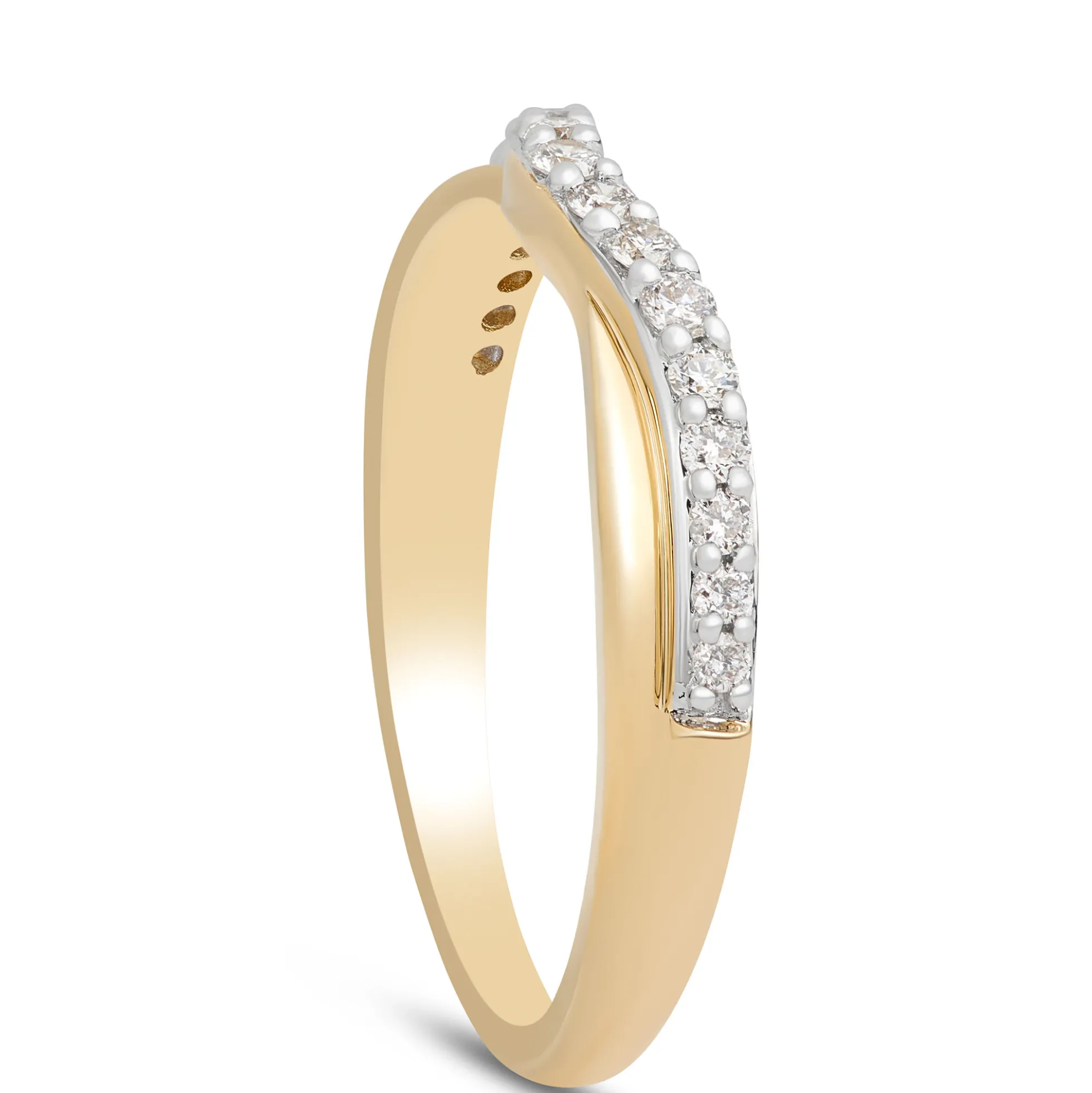Contour Diamond Anniversary Band, 14K White Gold