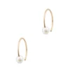 Cultured Freshwater Pearl Hoop Earrings, 14K Yellow Gold