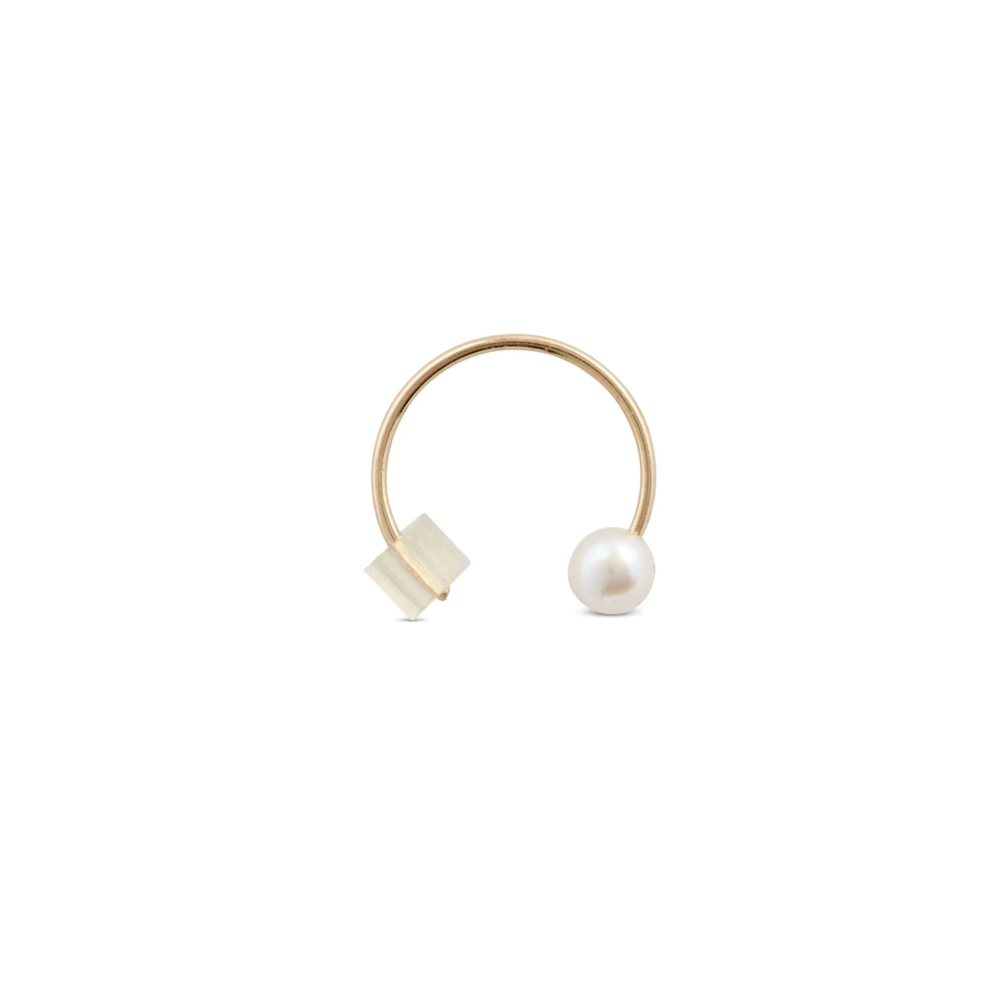 Cultured Freshwater Pearl Hoop Earrings, 14K Yellow Gold