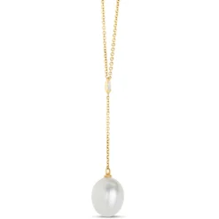 Cultured Freshwater Pearl Necklace, 14K Yellow Gold