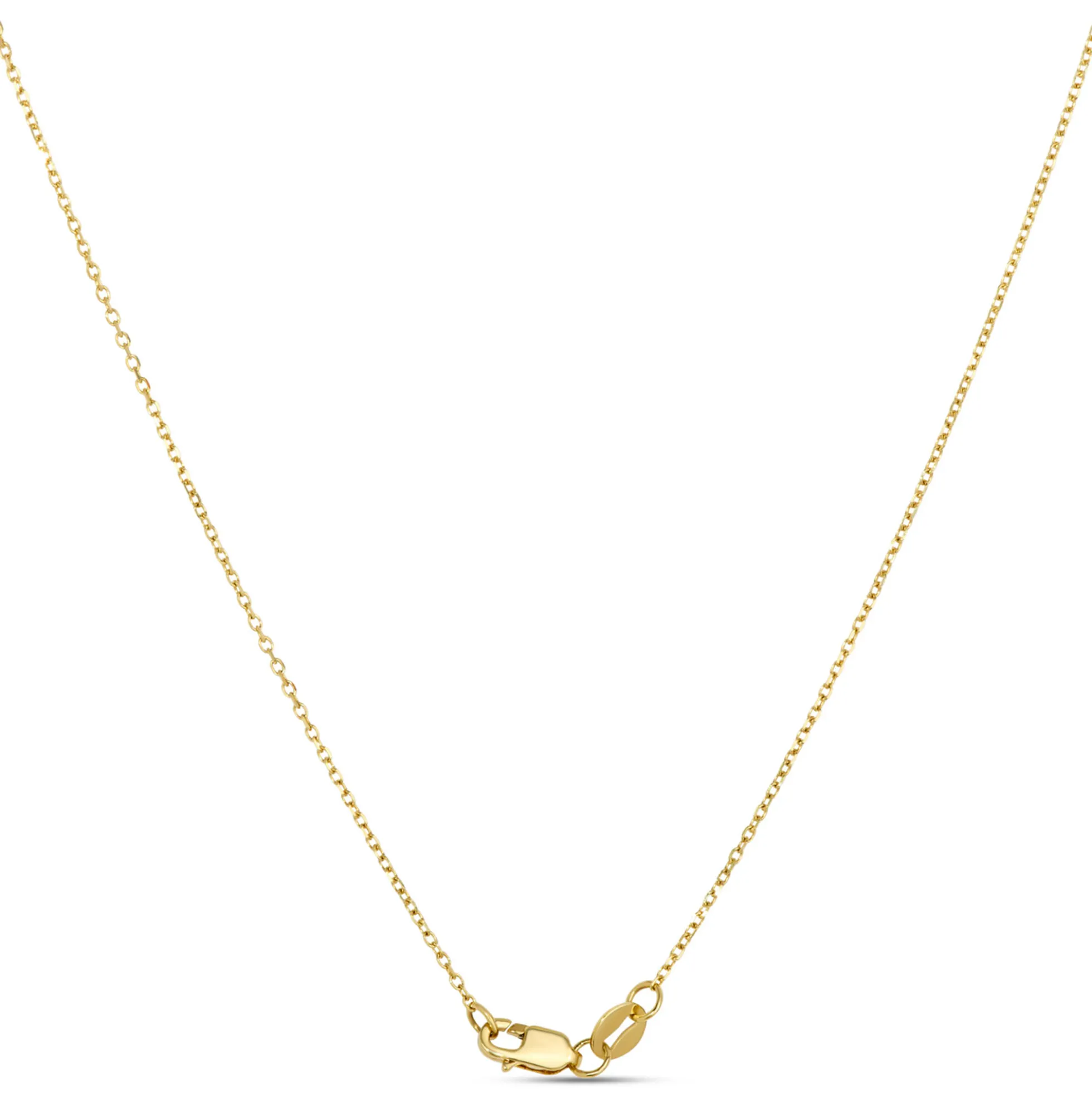 Cushion Aquamarine and Diamond Necklace, 1/10 Total Carat Weight, 14K Yellow Gold