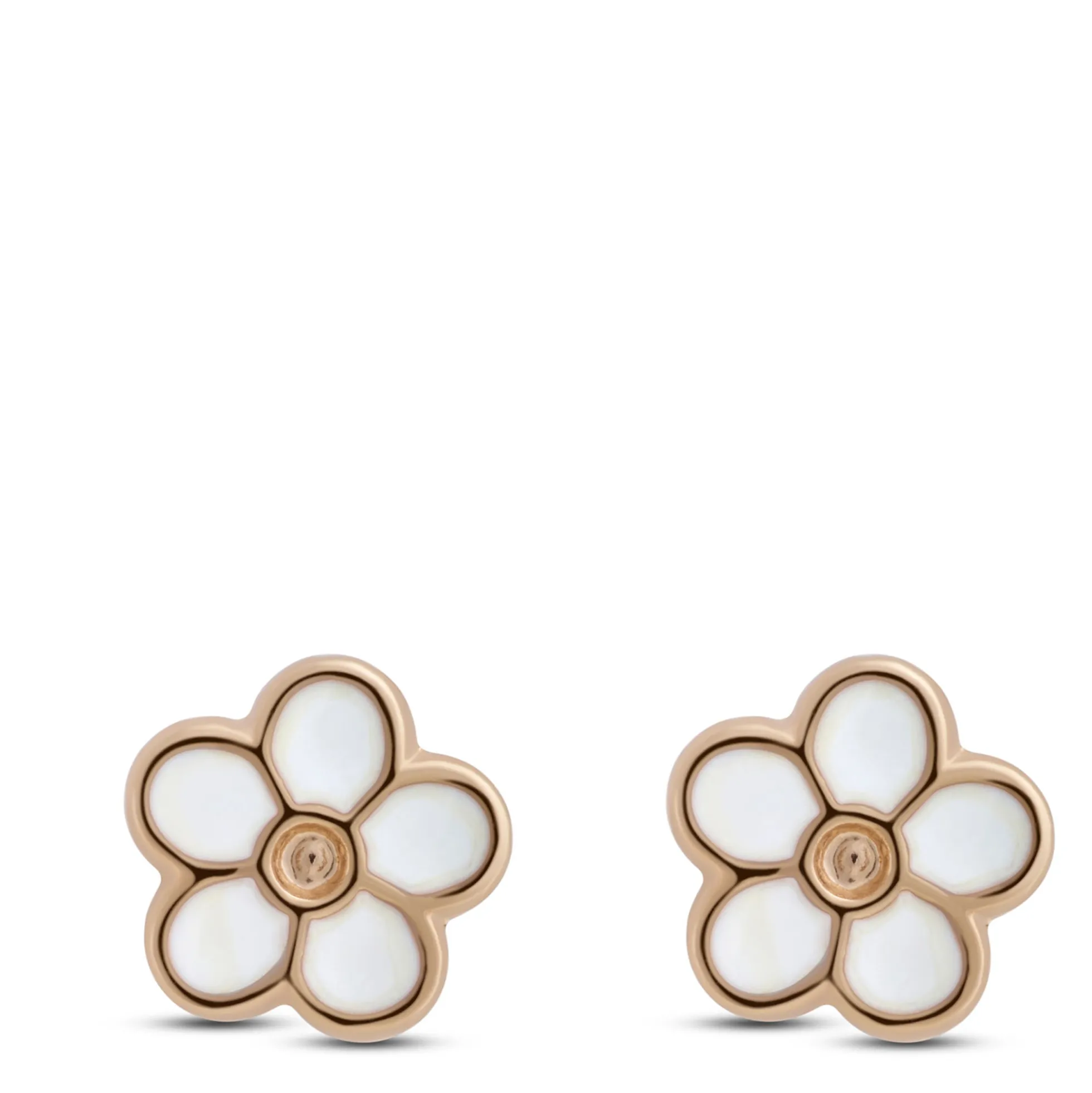 Daisy Shaped Baby Studs, 14K Yellow Gold