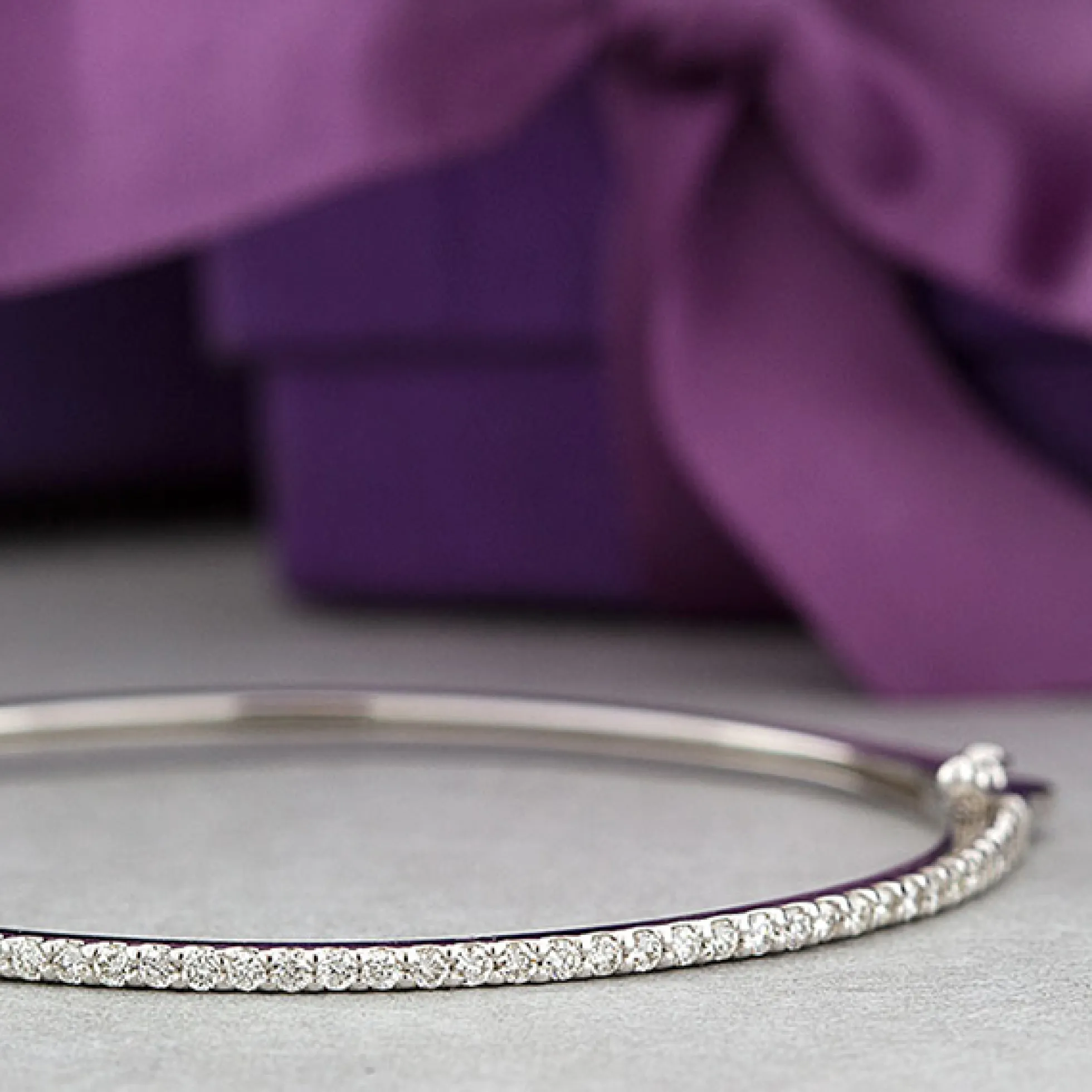 Diamond Bangle Bracelet 14K