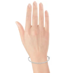 Diamond Bangle Bracelet 14K