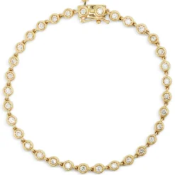 Diamond Bracelet, 14K Yellow Gold