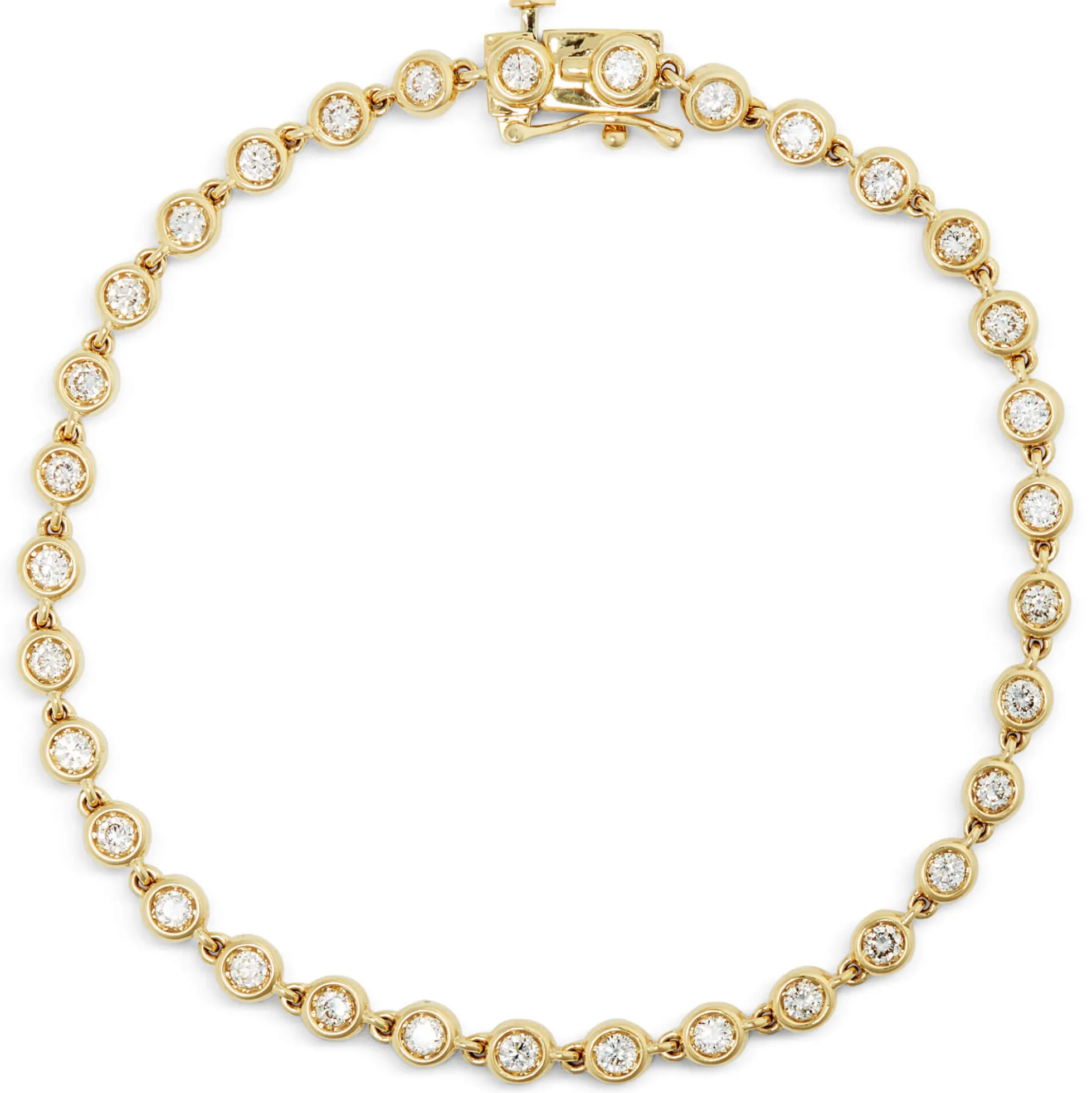 Diamond Bracelet, 14K Yellow Gold