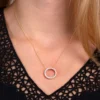 Diamond Circle Pendant 14K, 1 ctw.