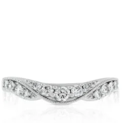 Diamond Contour Band 14K