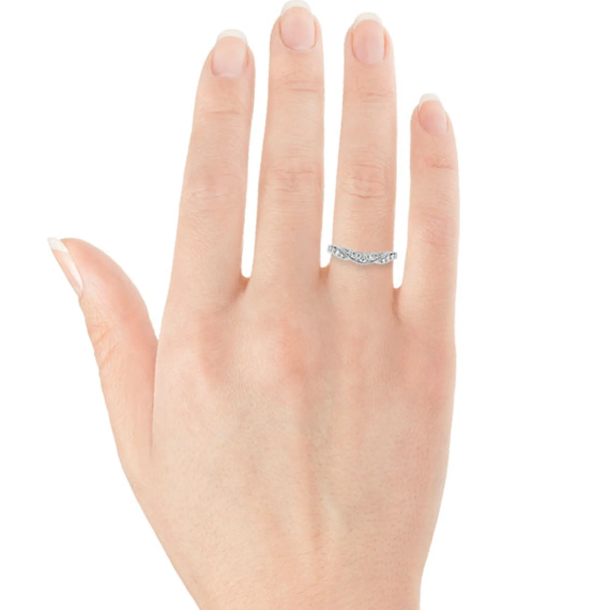 Diamond Contour Band 14K