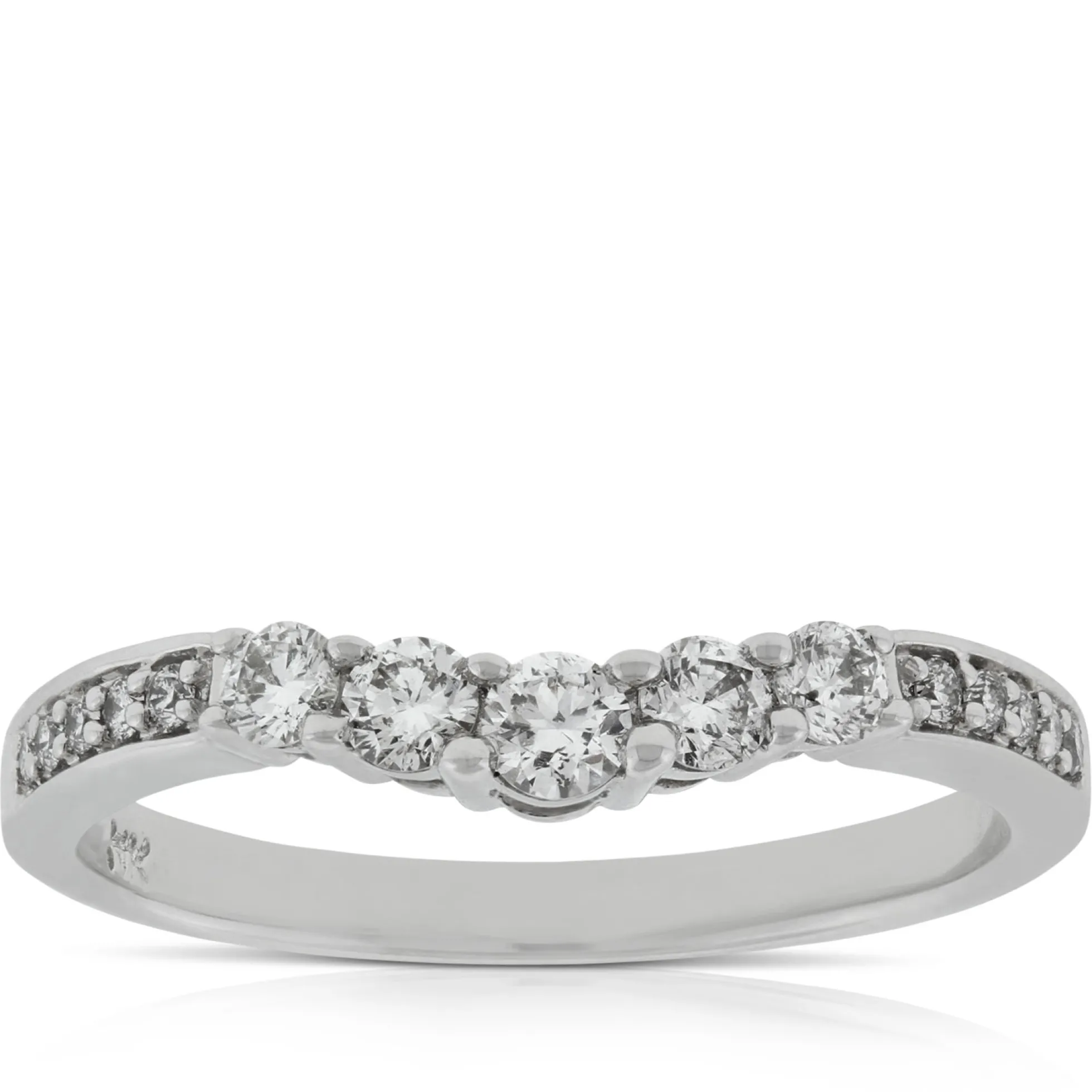 Diamond Contour Wedding Band 14K