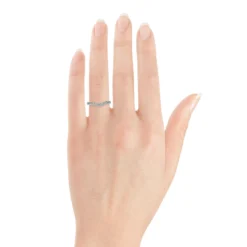 Diamond Contour Wedding Band 14K