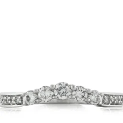 Diamond Contour Wedding Band 14K