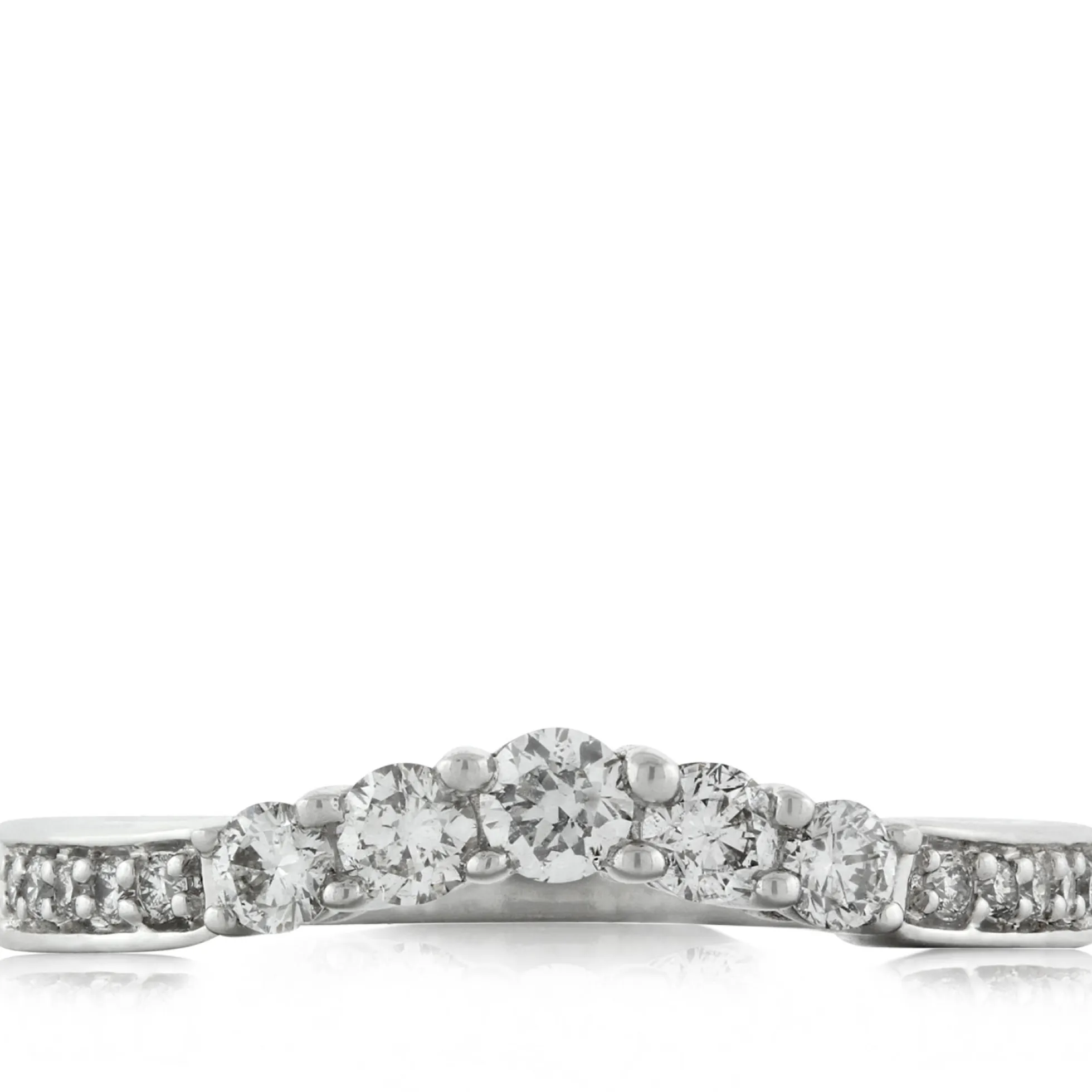 Diamond Contour Wedding Band 14K