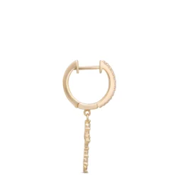 Diamond Cross Hoops, ½ Carat Total Weight, 14K Yellow Gold