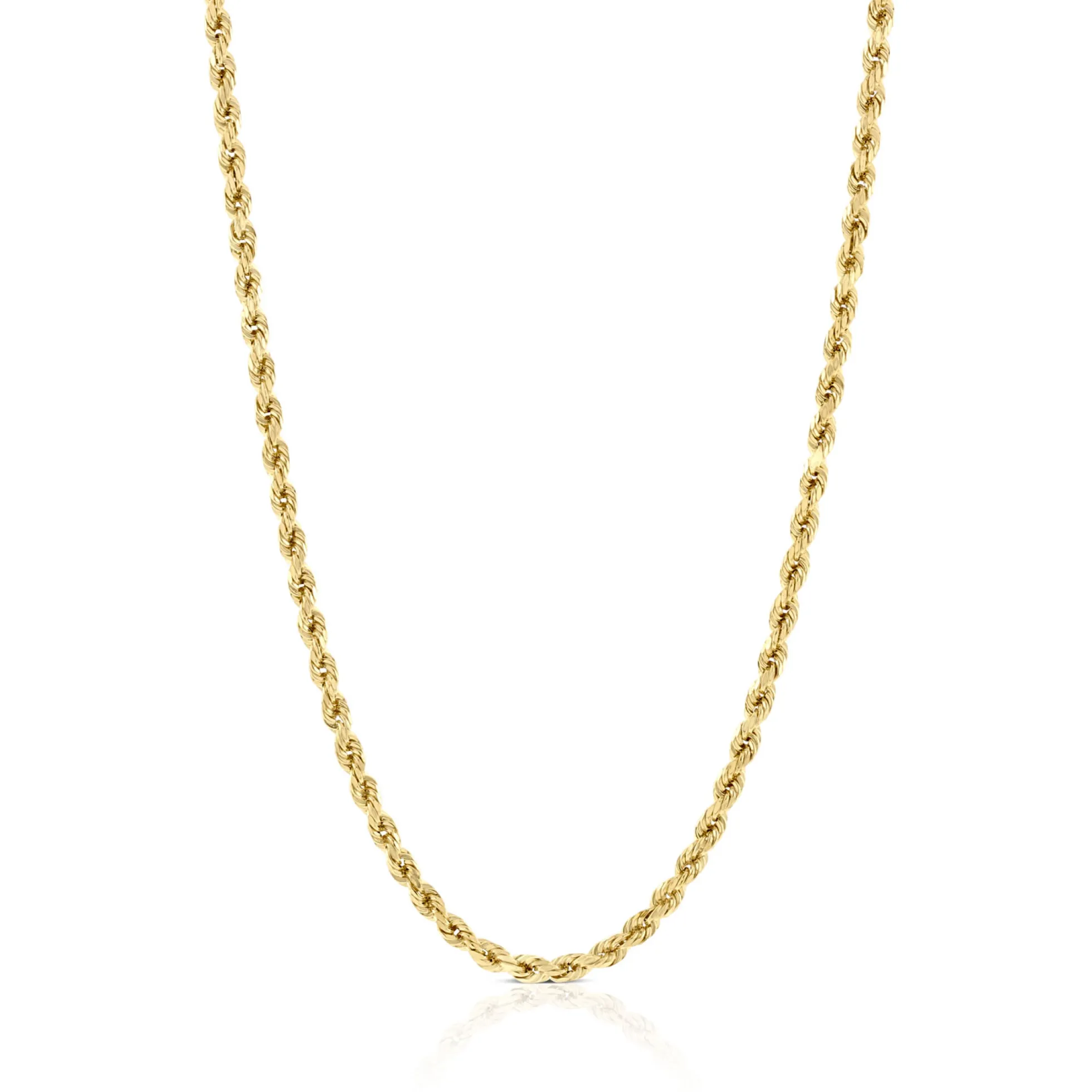 Diamond Cut Rope Chain 14K, 18"