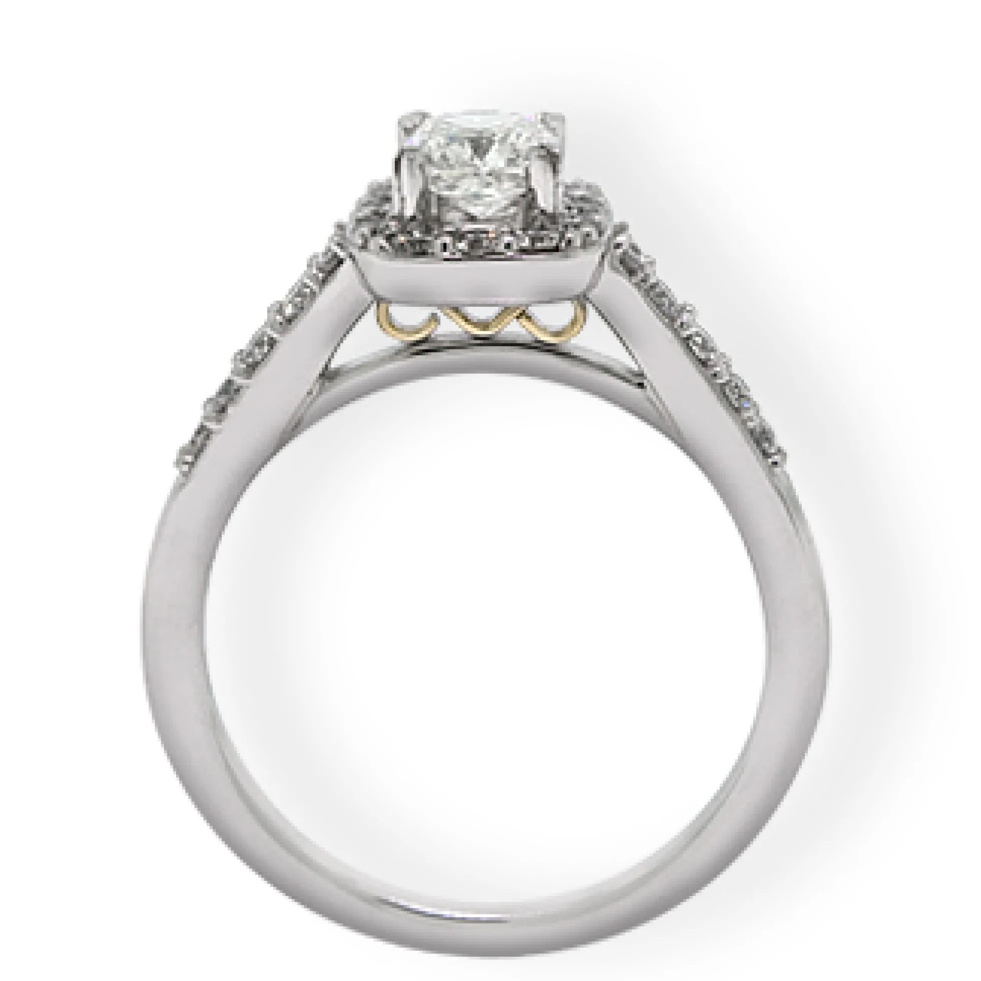 Diamond Halo Bridal Set 14K