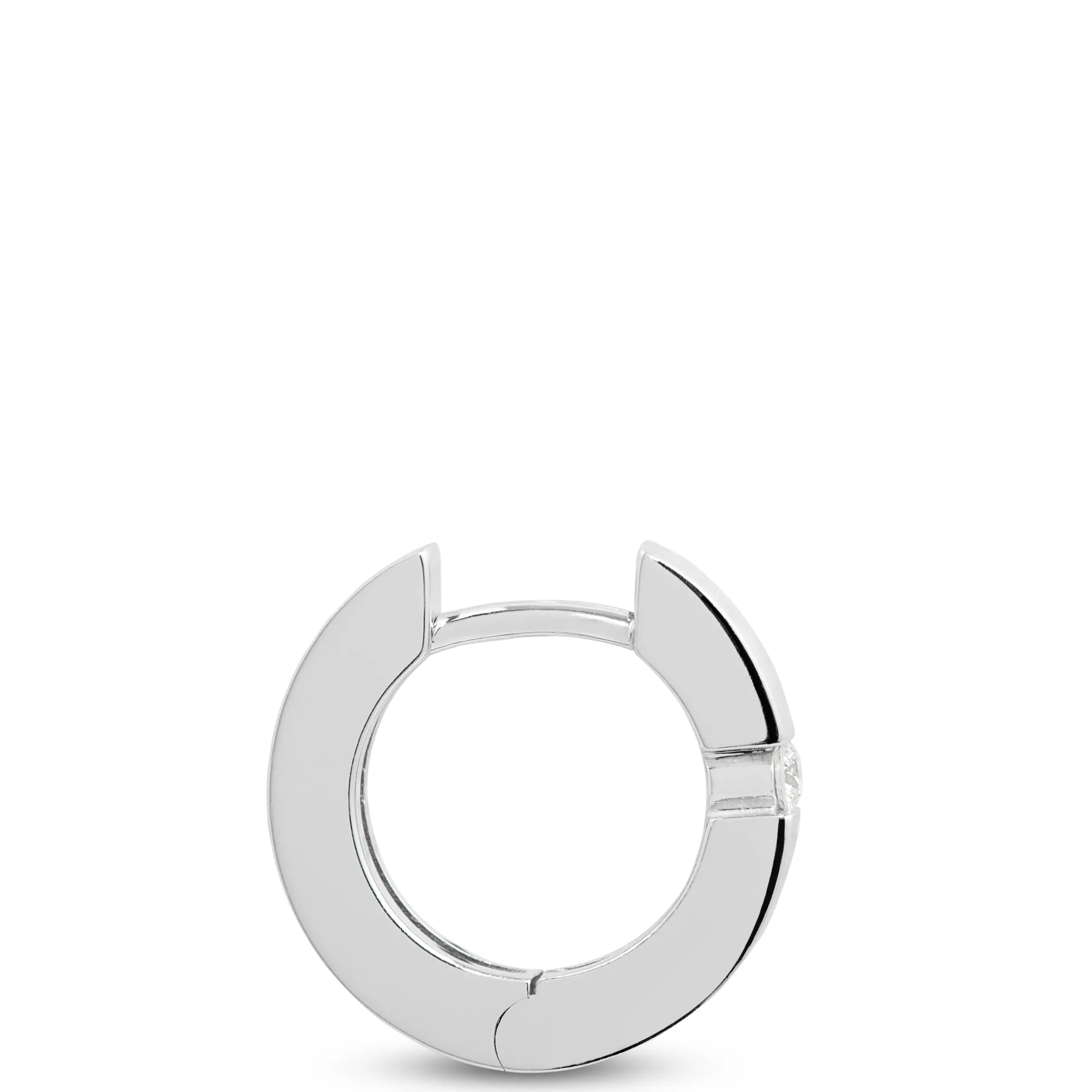 Diamond Huggie Hoop Earrings 14K