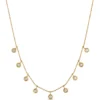 Diamond Station Necklace, 14K Yellow Gold