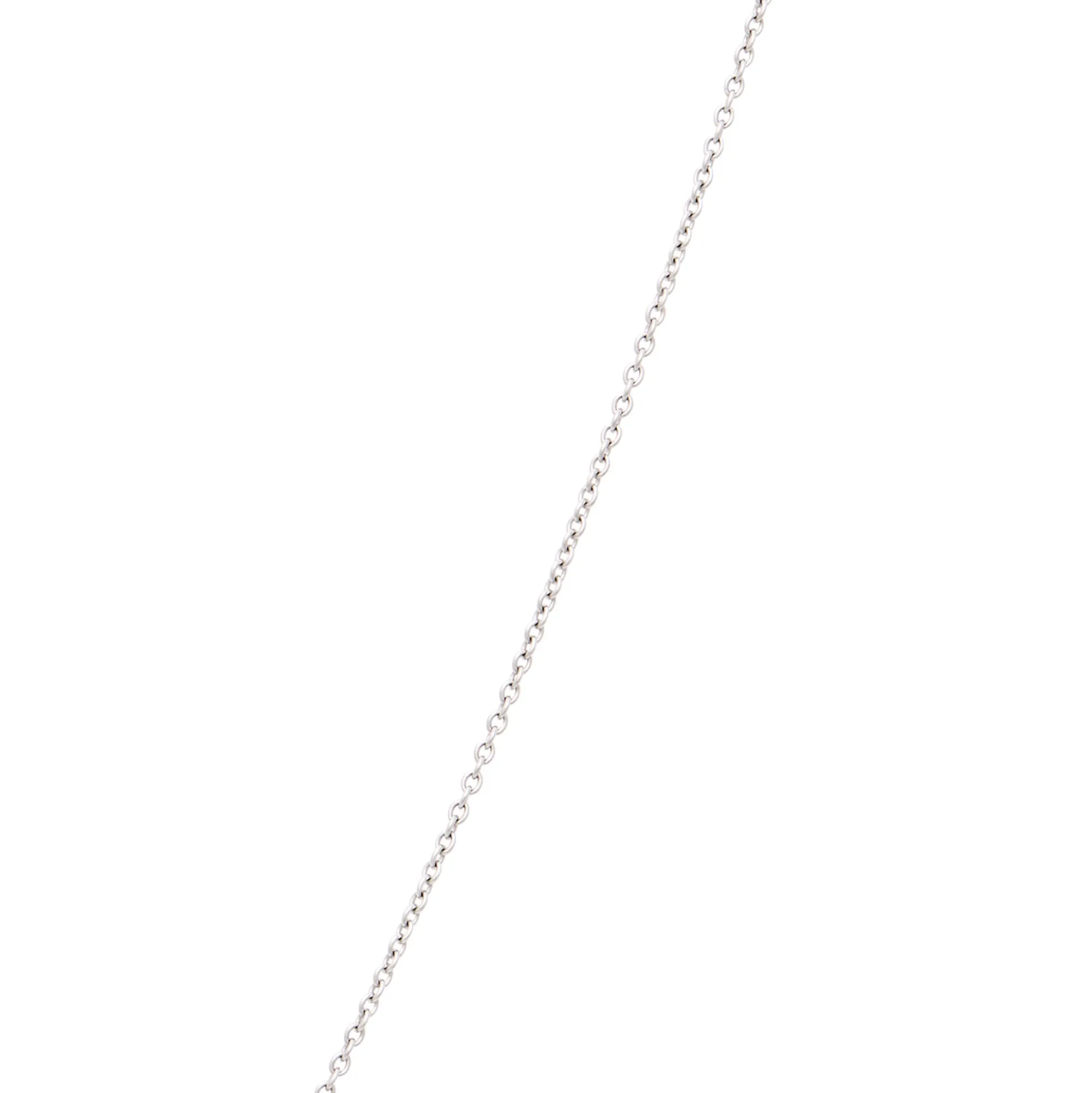 Double Loop Black and White Diamond Necklace, ⅓ Carat, 14K White Gold