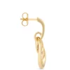 Double Loop Earrings, 14K Yellow Gold