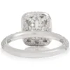 Emerald Cut Diamond Double Halo Engagement Ring 18K