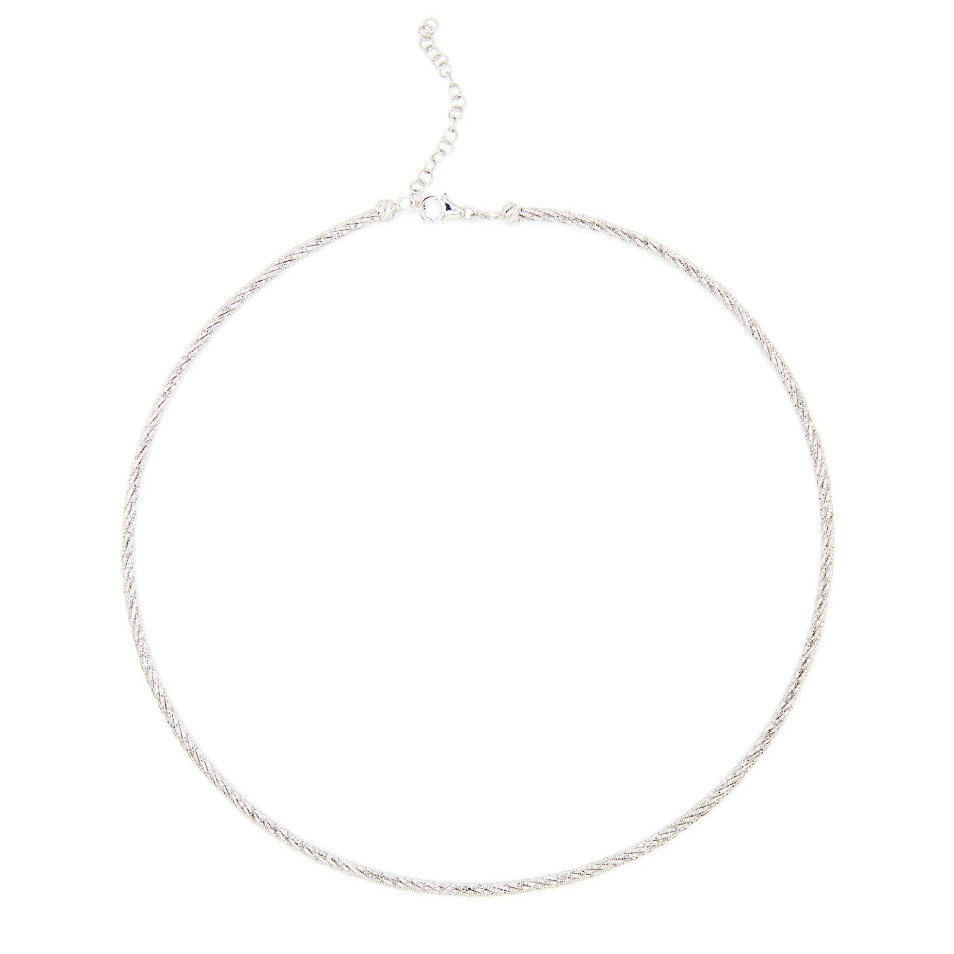 Flexible 18-Inch Neck Chain, 14K White Gold