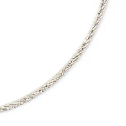 Flexible 18-Inch Neck Chain, 14K White Gold