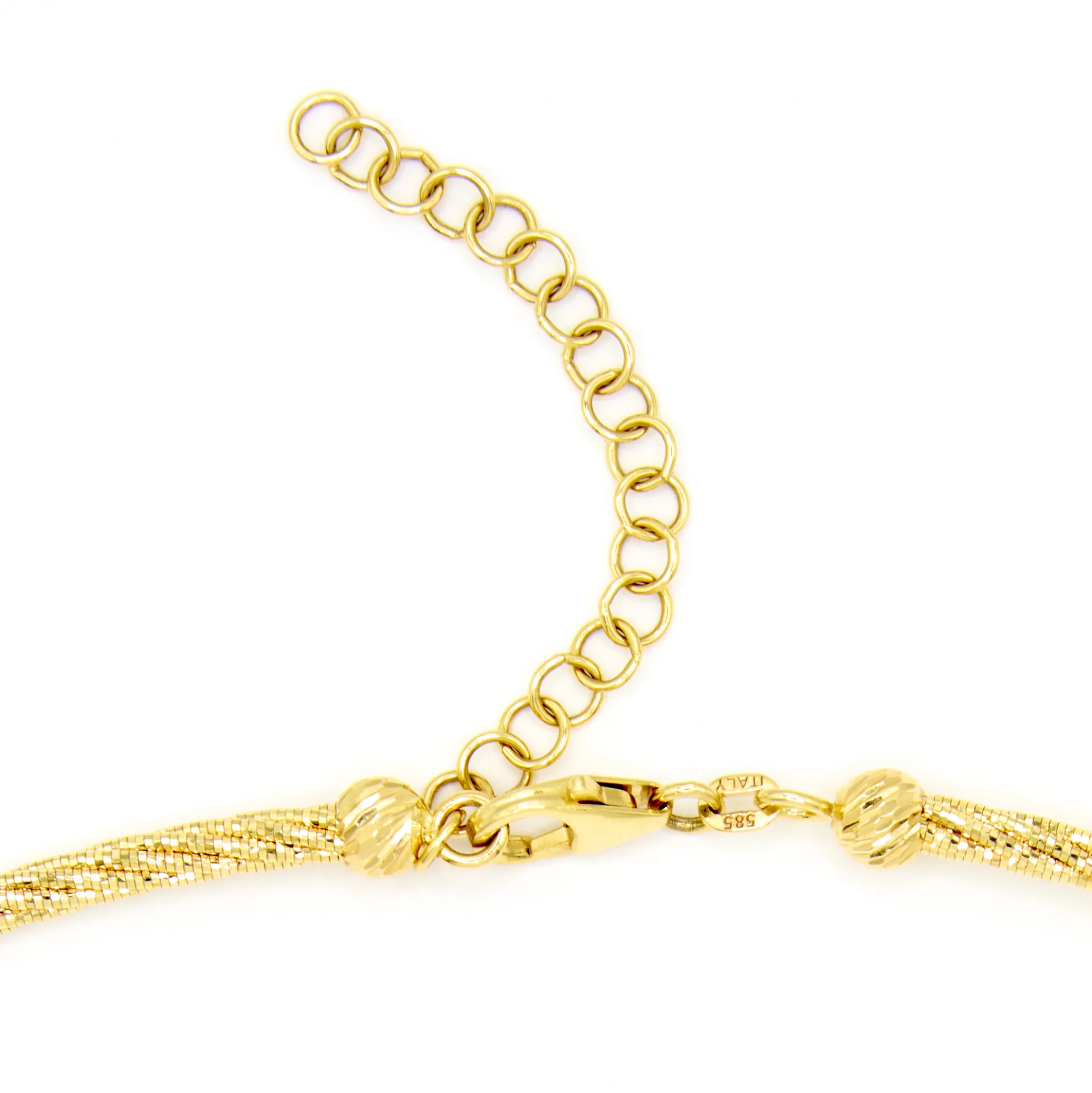 Flexible Omega 18-Inch Chain, 14K Yellow Gold