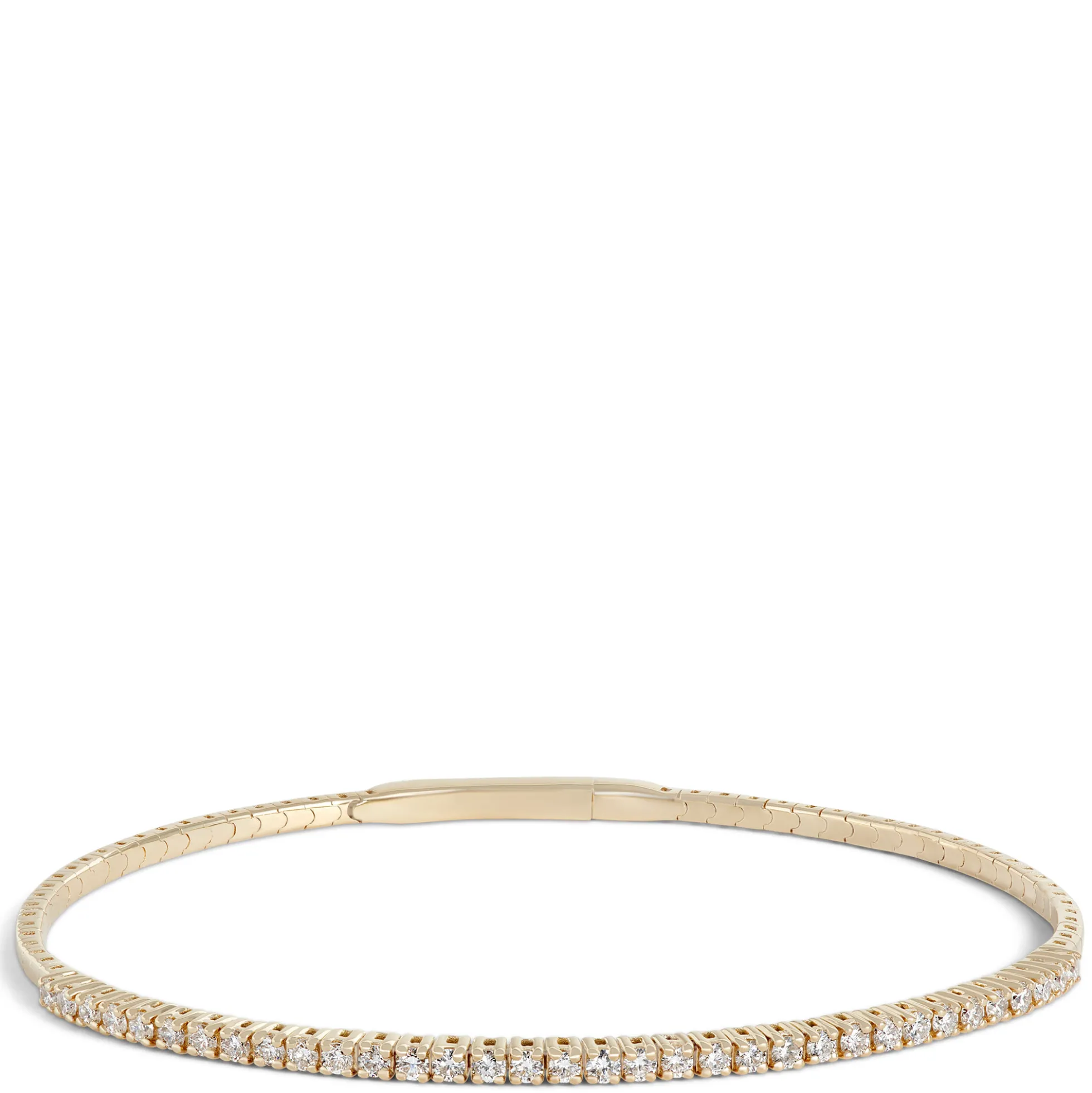 Flexy Diamond Bangle Bracelet, 14K Yellow Gold