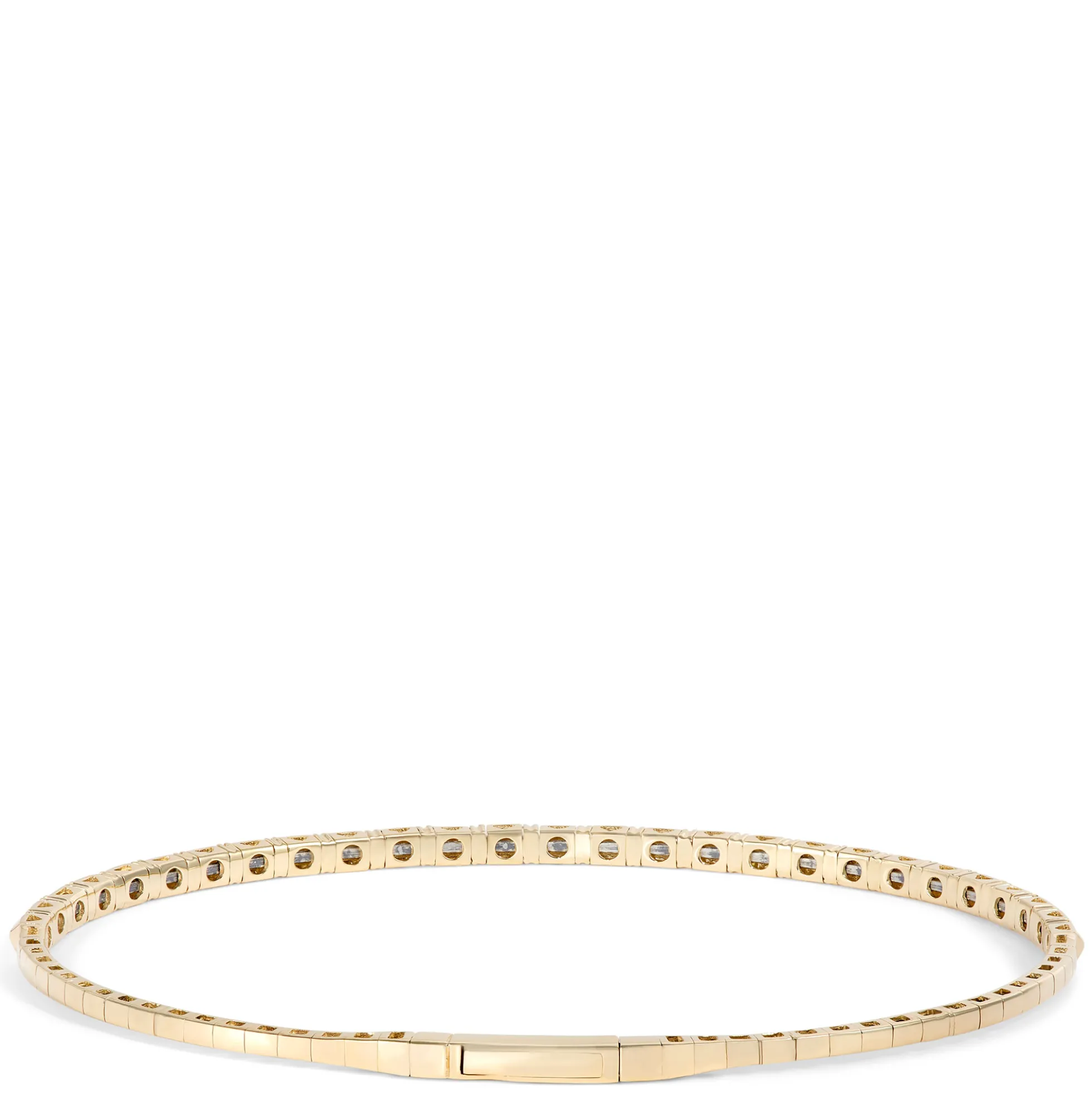 Flexy Pyramid Bangle, 14K Yellow Gold