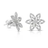Floral Diamond Earrings 14K
