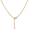 Flower Shaped Bezel Set Diamond Necklace, 14K Yellow Gold