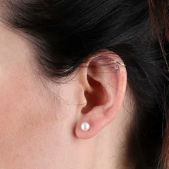 Freshwater Cultured Pearl Earrings 14K
