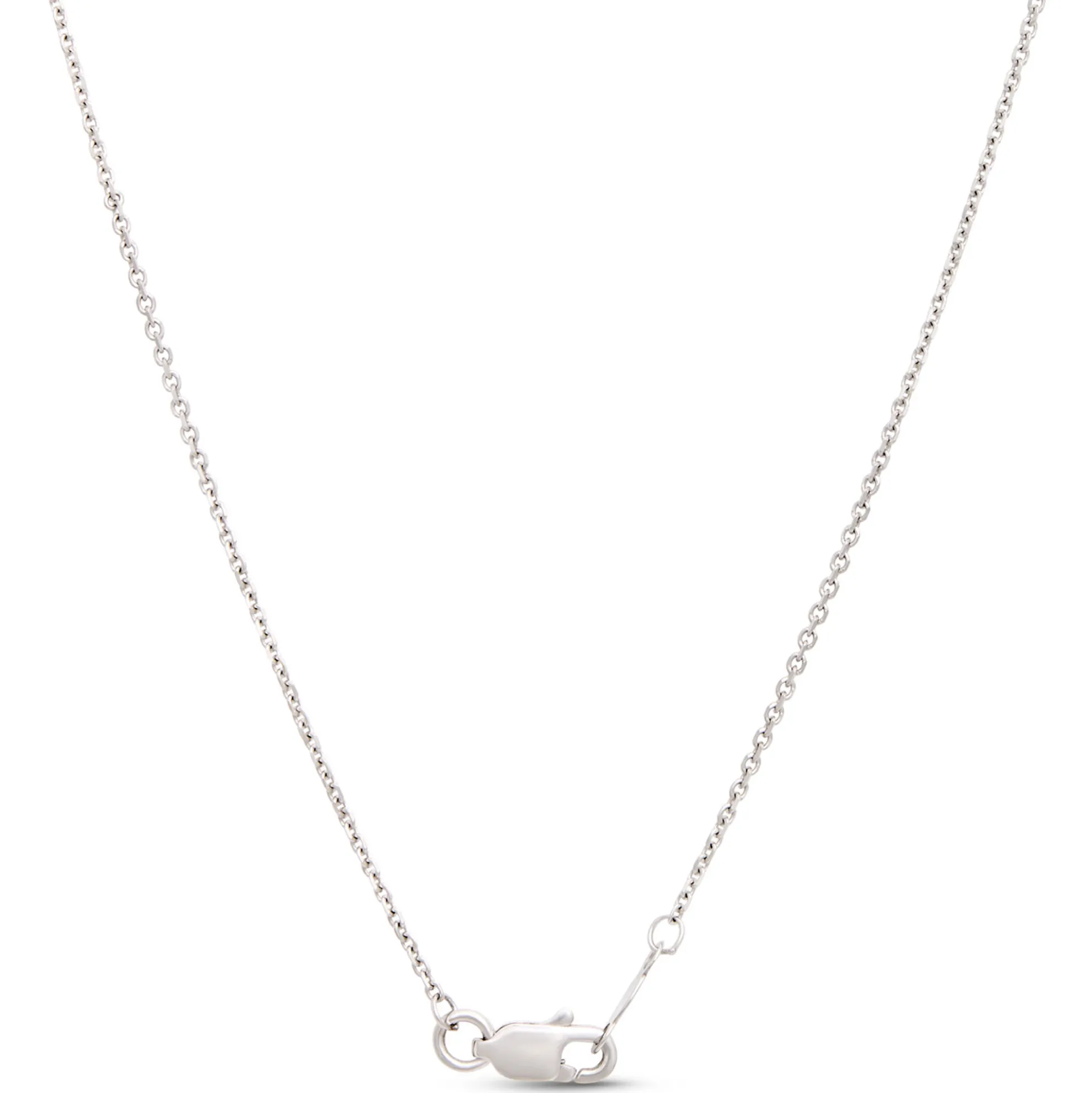 Heart Shaped Diamond Pendant Necklace, ½ Carat Total Weight, 14K White Gold