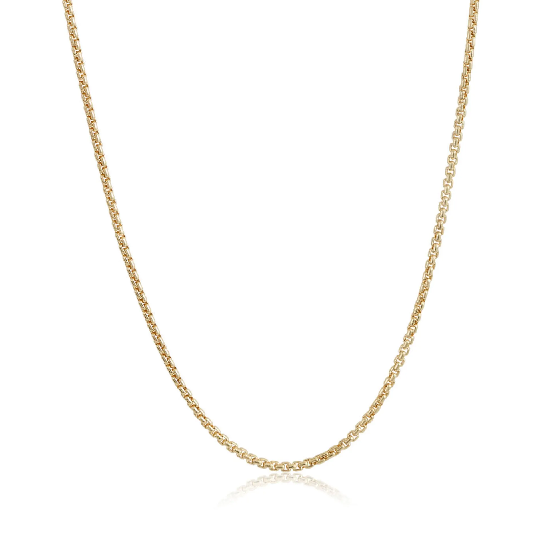 Hollow Round Box Chain 14K, 24"