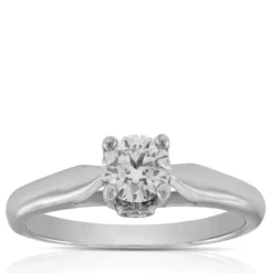 Ideal Cut Ikuma Canadian Diamond Solitaire Ring 14K, 1/2 ct.