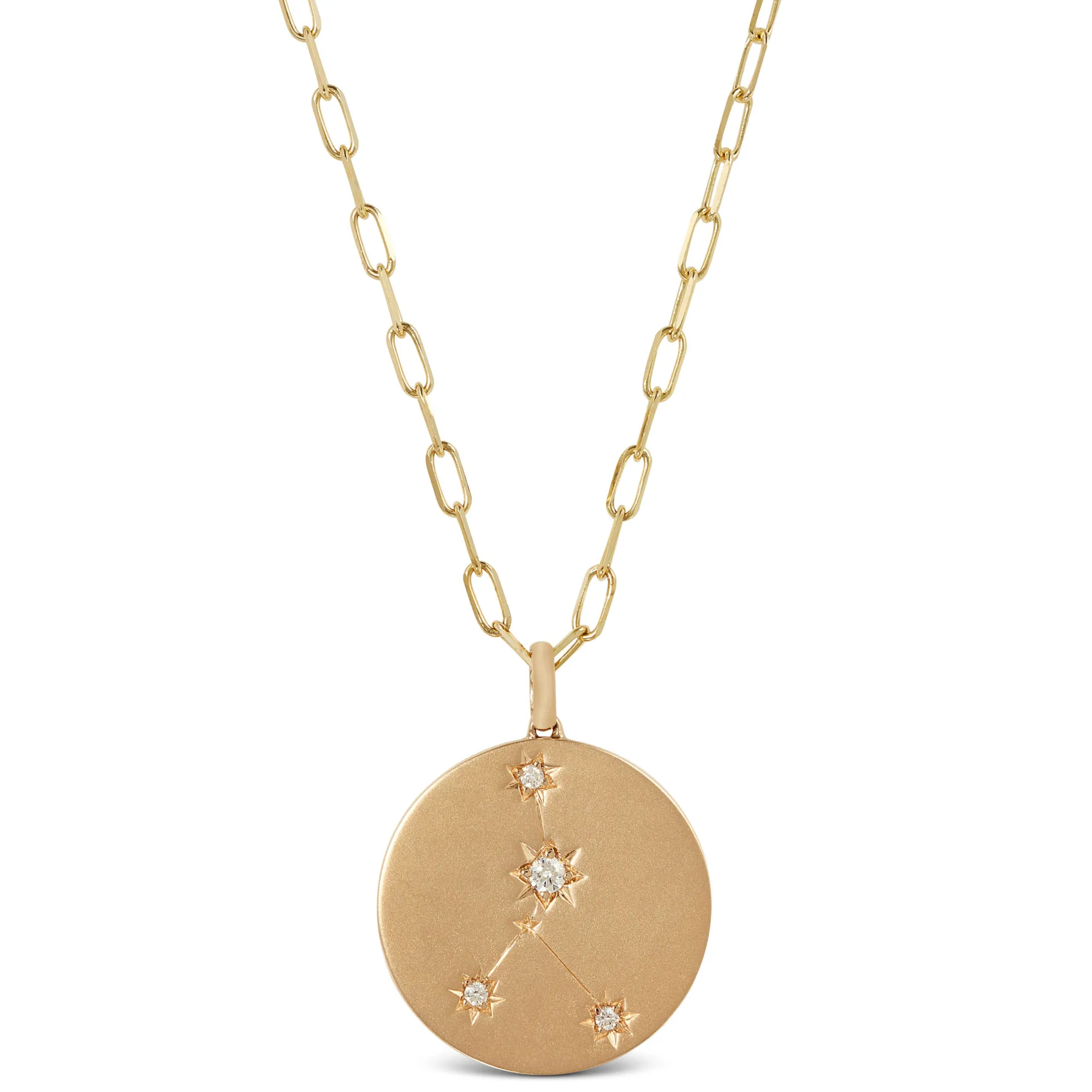 Ikuma Canadian Diamond Cancer Zodiac Necklace, 14K Yellow Gold