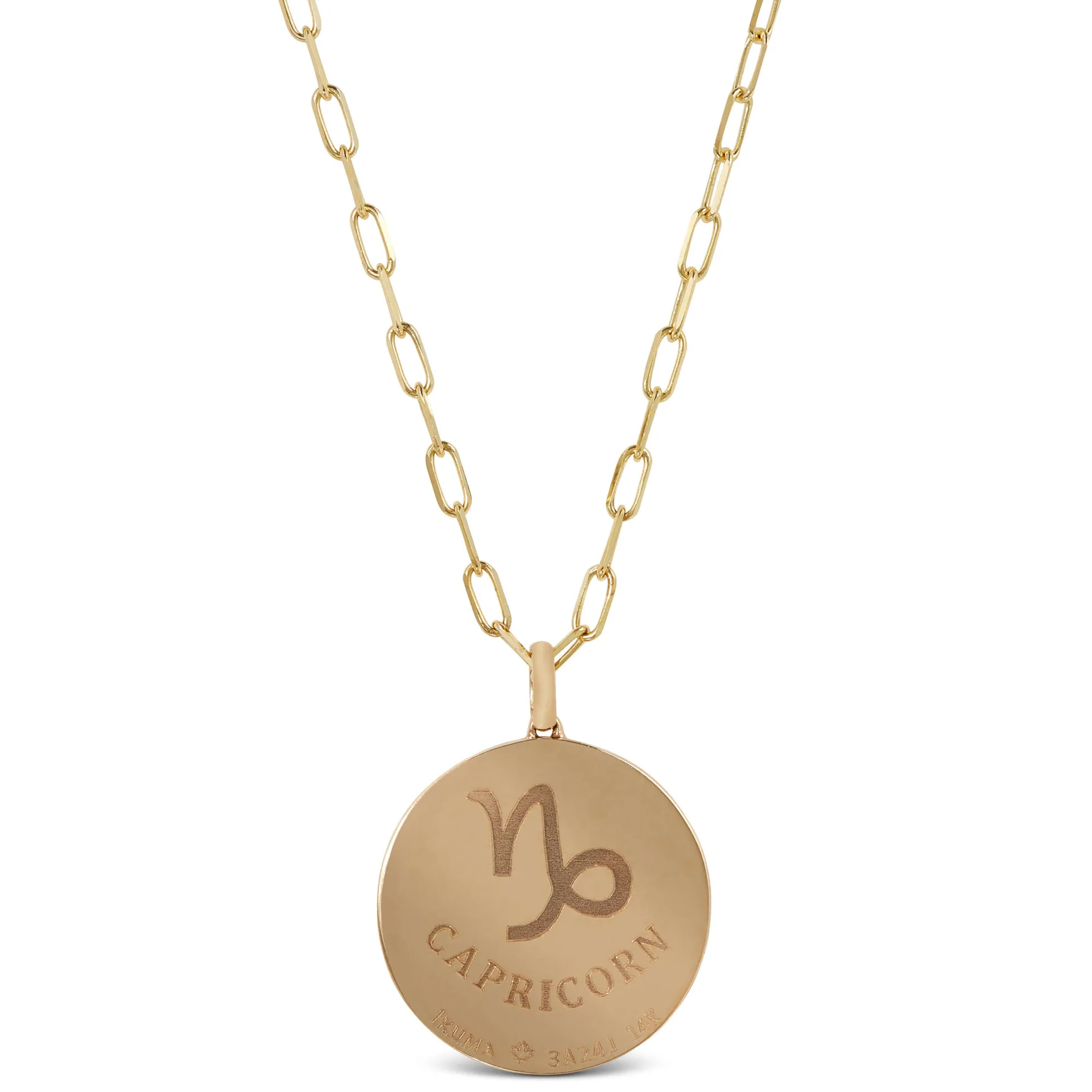 Ikuma Canadian Diamond Capricorn Zodiac Necklace, 14K Yellow Gold