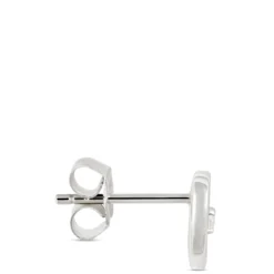 Ikuma Canadian Diamond Heart Shaped Studs, Sterling Silver