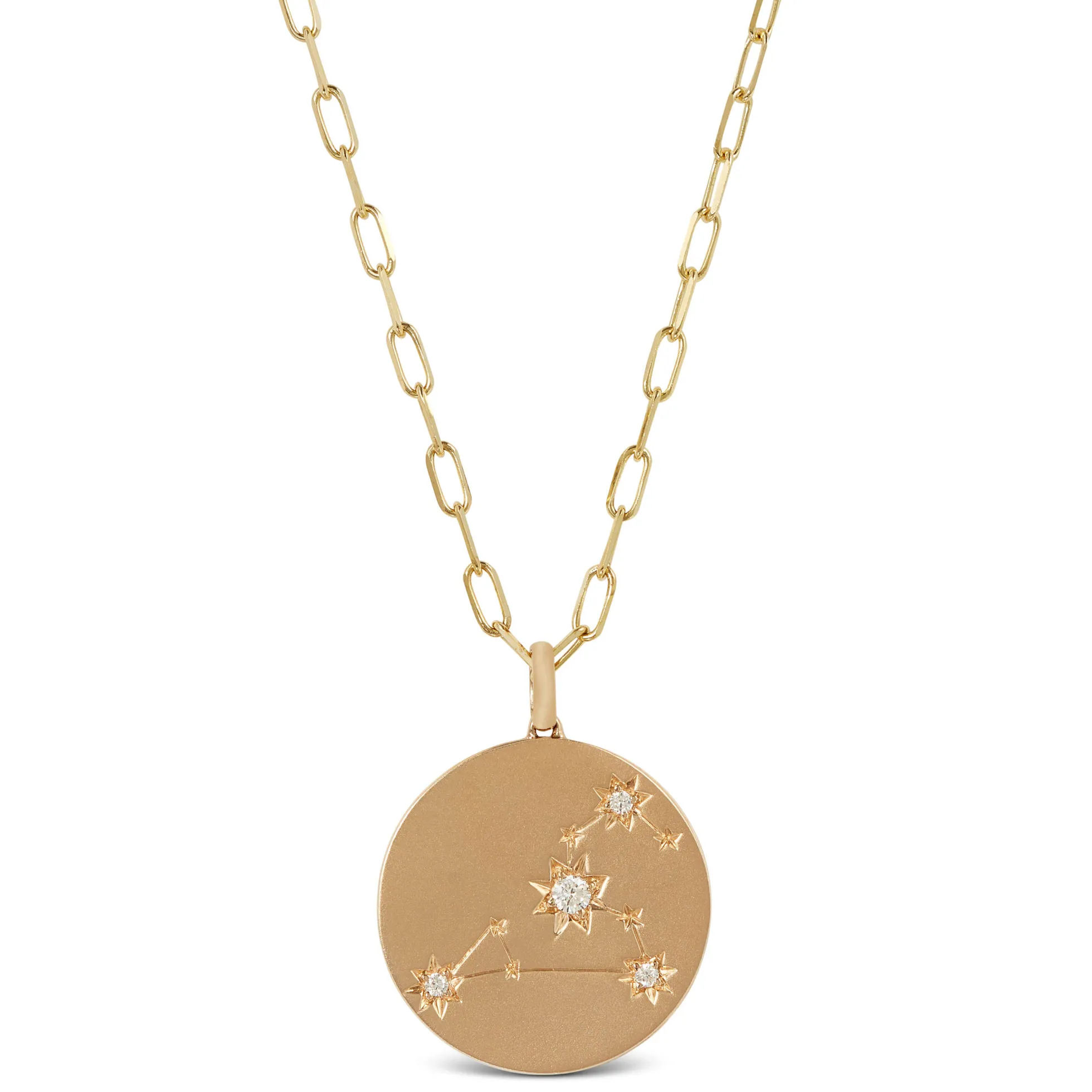 Ikuma Canadian Diamond Leo Zodiac Necklace, 14K Yellow Gold