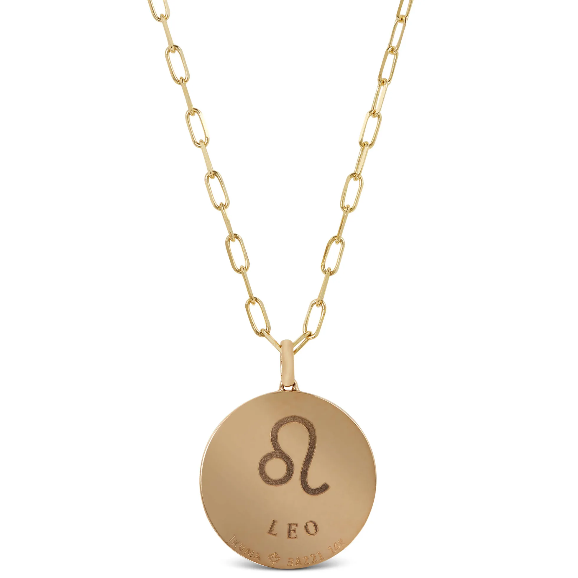 Ikuma Canadian Diamond Leo Zodiac Necklace, 14K Yellow Gold