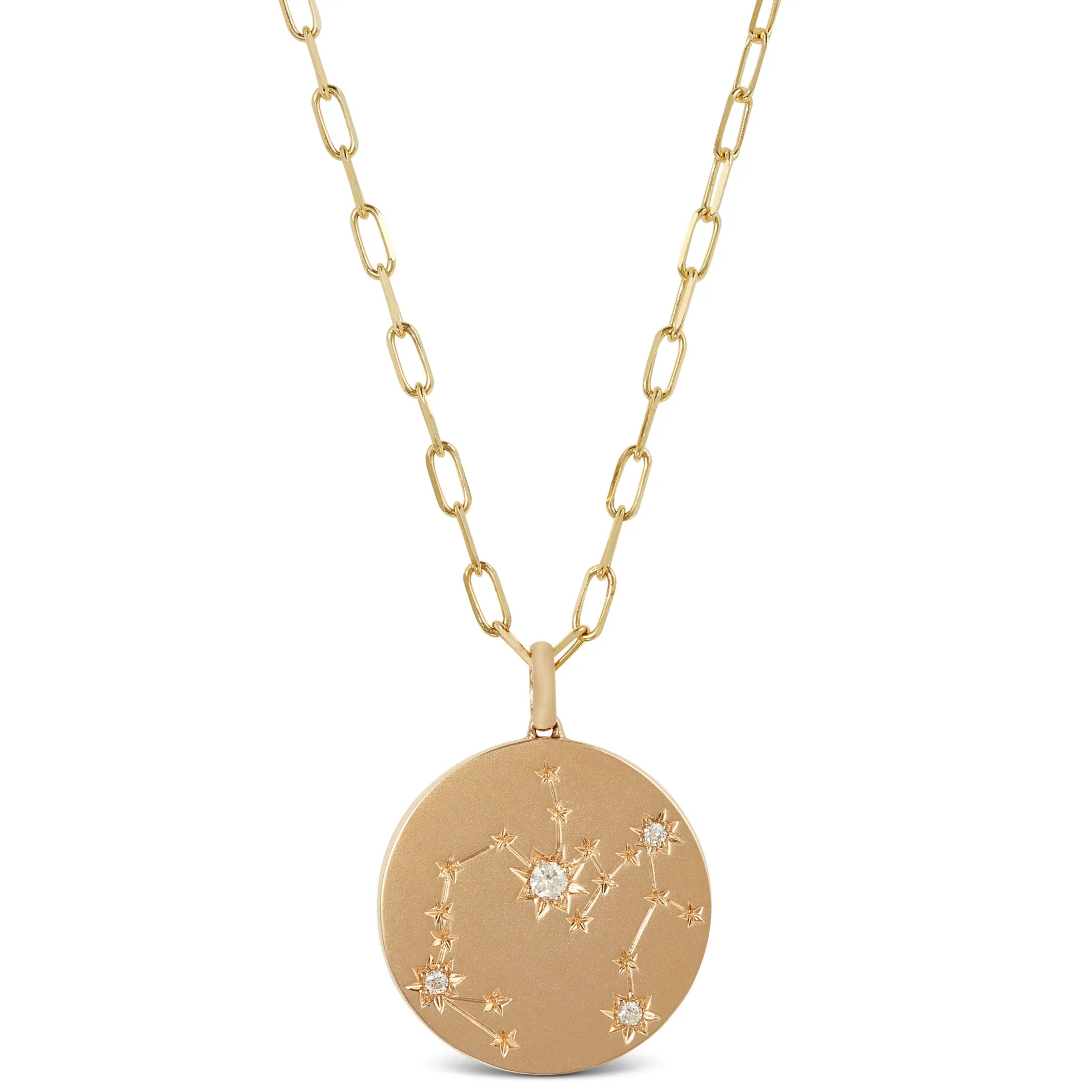 Ikuma Canadian Diamond Sagittarius Zodiac Necklace, 14K Yellow Gold