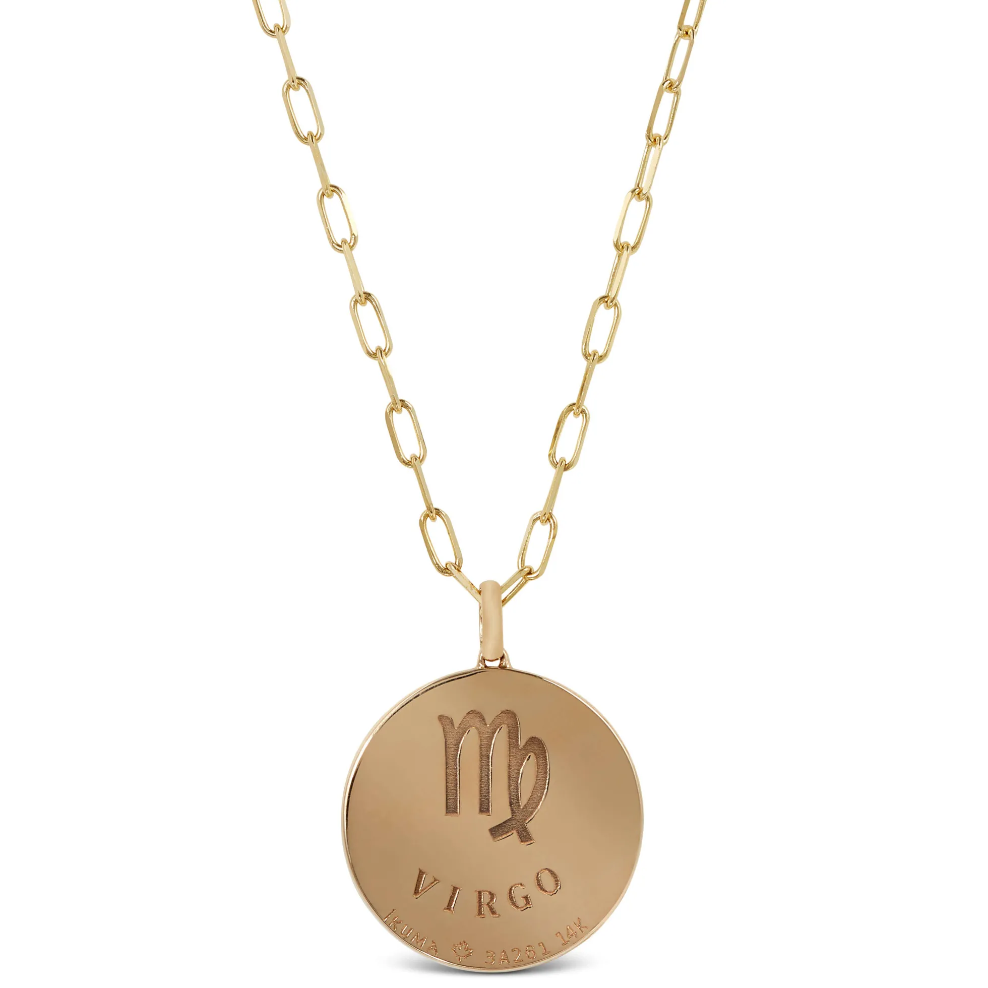 Ikuma Canadian Diamond Virgo Zodiac Necklace, 14K Yellow Gold