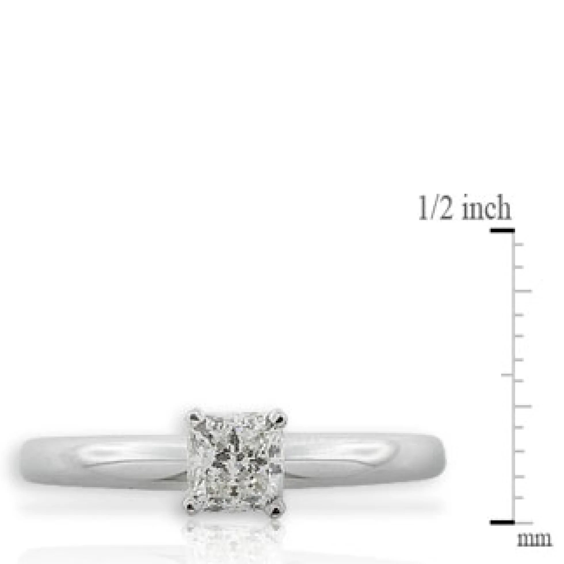 Ikuma Canadian Princess Cut Diamond Solitaire Ring 14K, 1/2 ct.