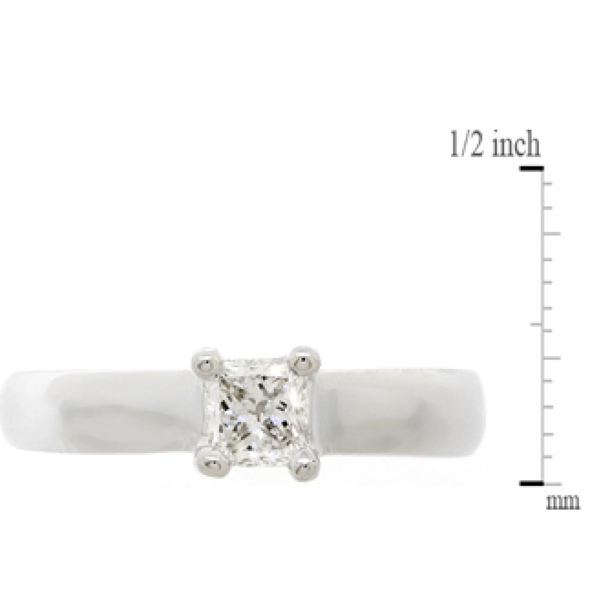 Ikuma Canadian Princess Cut Diamond Solitaire Ring 14K, 1/2 ct.