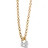 Ikuma Classic Round Diamond Pendant, ¼ Carat Total Weight, 14K Yellow Gold