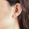 Ikuma Classic Round Diamond Studs, 1 3/8 Carat Total Weight,14K White Gold
