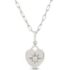 Ikuma Diamond Heart Pendant Necklace, 14K White Gold