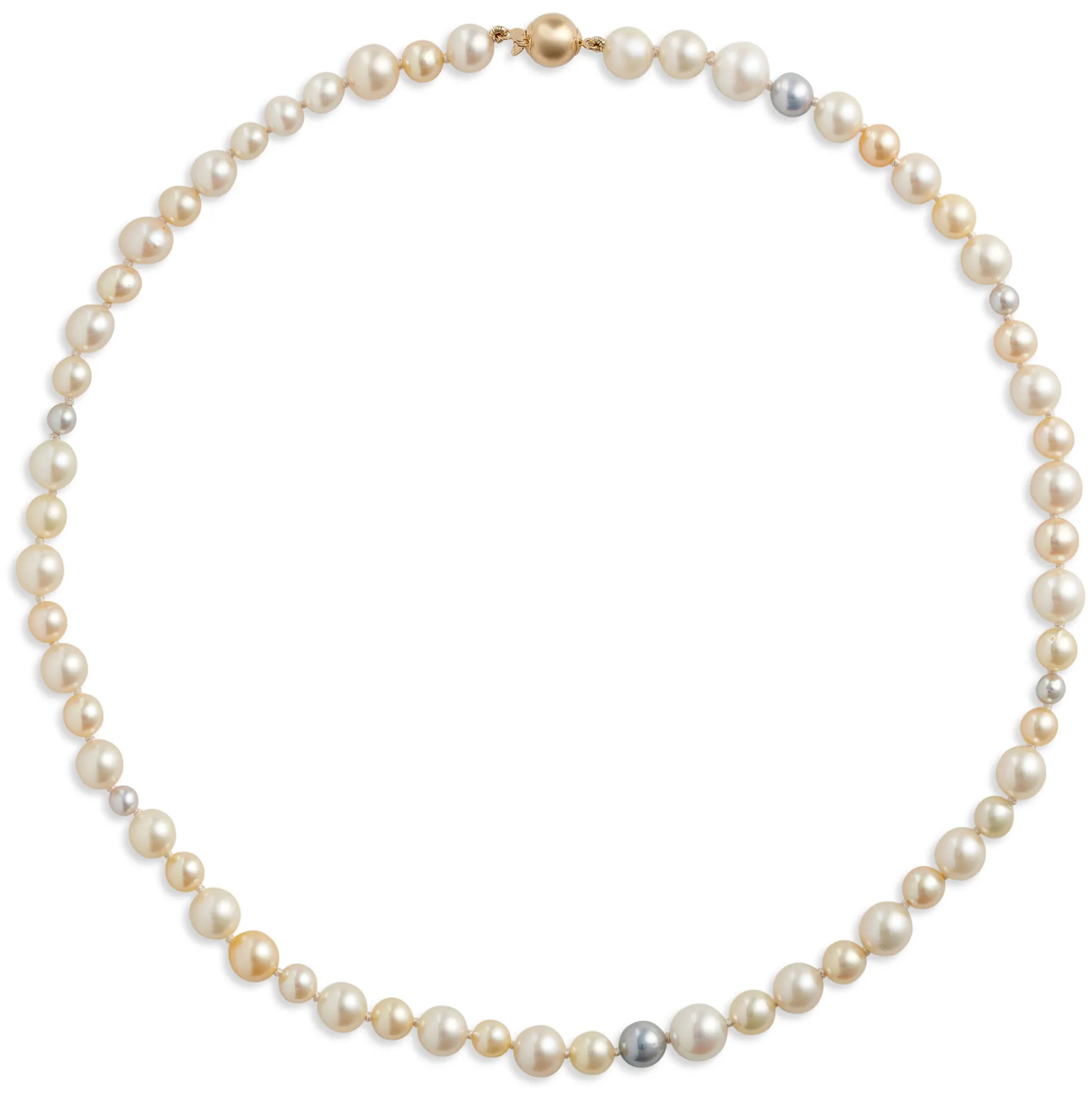18-Inch Akoya Multicolored Pearl Strand