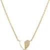 15-inch Baby Heart Necklace, 14K Yellow Gold